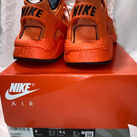 Nike Air Orange Huarache Limited Edition Sneakers MenWomen’s Size 8 Casual Shoes - Picture 6 of 10